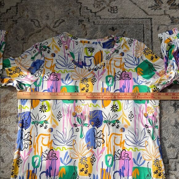 Colorful Floral Print Women's Top - Picture 9 of 11